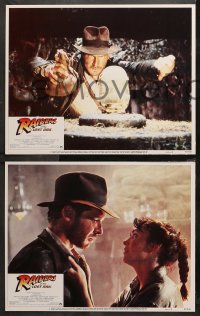 3g0283 RAIDERS OF THE LOST ARK 8 LCs 1981 Harrison Ford, George Lucas & Steven Spielberg classic!