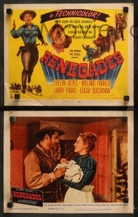 3g0290 RENEGADES 8 LCs 1946 sexiest cowgirl Evelyn Keyes, a gun in her hands and her man in her arms!