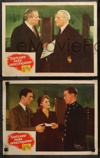 3g0514 SCOTLAND YARD INVESTIGATOR 5 LCs 1945 Erich Von Stroheim, English detective Sir Aubrey Smith!