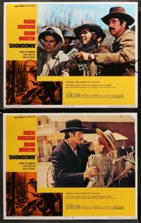 3g0309 SHOWDOWN 8 H Version LCs 1973 Rock Hudson, Dean Martin, Susan Clark, western!
