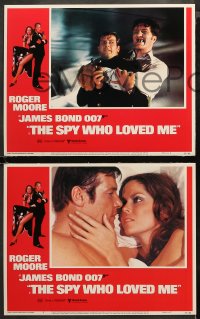 3g0331 SPY WHO LOVED ME 8 LCs 1977 Barbara Bach, Richard Kiel, Munro, Roger Moore as James Bond!