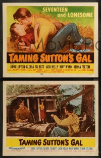 3g0346 TAMING SUTTON'S GAL 8 LCs 1957 Lupton, Gloria Talbott, she's seventeen & lonesome!