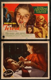 3g0356 TERESA 8 LCs 1951 young sexy Pier Angeli, story of a bride, directed by Fred Zinnemann!