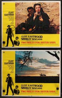 3g0523 TWO MULES FOR SISTER SARA 5 int'l LCs 1970 gunslinger Clint Eastwood & nun Shirley MacLaine!