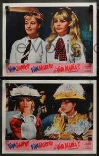 3g0378 VIVA MARIA 8 LCs 1965 Louis Malle, sexiest French babes Brigitte Bardot & Jeanne Moreau!