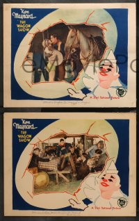 3g0525 WAGON SHOW 5 LCs 1928 great images of Ken Maynard, Tarzan & Ena Gregory, ultra-rare!