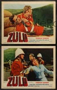 3g0407 ZULU 8 LCs 1964 Stanley Baker & Michael Caine classic, British vs. natives, war images!