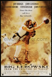 3h0278 BIG LEBOWSKI DS 1sh 1998 Coen Bros cult classic, Jeff Bridges bowling with Julianne Moore!