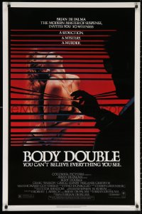 3h0287 BODY DOUBLE 1sh 1985 Brian De Palma, Melanie Griffith, voyeur watches sexy woman!