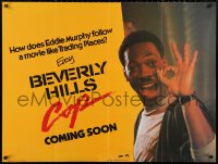 3h0772 BEVERLY HILLS COP teaser British quad 1984 how does Murphy follow Trading Places, ultra-rare!