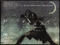 3h0786 NOSFERATU British quad R2013 F.W. Murnau, Max Schreck, great Albin Grau artwork of monster!