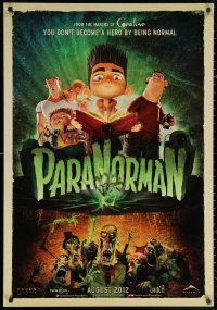 3h0648 PARANORMAN advance Canadian 1sh 2012 you don't become a hero by being normal!
