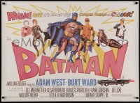 3h0107 BATMAN 28x38 English commercial poster 1980s DC Comics, art of Adam West & top cast!