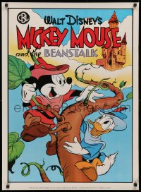 3h0117 MICKEY MOUSE 24x33 commercial poster 1986 Disney, Donald Duck, Jack and the Beanstalk!