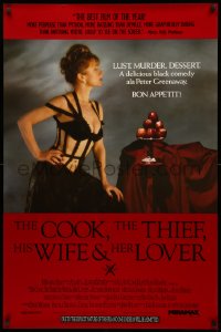 3h0307 COOK, THE THIEF, HIS WIFE & HER LOVER 1sh 1990 Peter Greenway, sexy Helen Mirren!