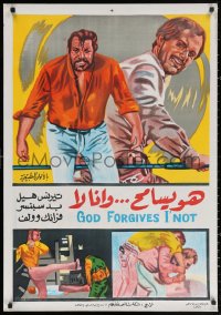 3h0913 GOD FORGIVES I DON'T Egyptian poster 1969 different gunslingers Terence Hill & Bud Spencer!