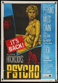 3h0934 PSYCHO Egyptian poster R1960s Janet Leigh, Anthony Perkins, Alfred Hitchcock classic!