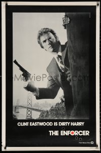 3h0336 ENFORCER teaser 1sh 1976 Clint Eastwood is Dirty Harry w/ die-cut bullet holes, ultra-rare!