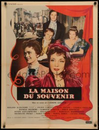 3h1141 HOUSE OF RICORDI French 24x31 1955 montage of top stars, opera singer biography!