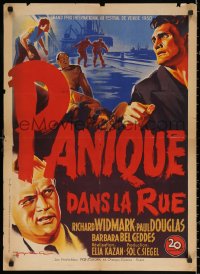 3h1169 PANIC IN THE STREETS French 23x32 1950 Richard Widmark, Walter Jack Palance, Elia Kazan film noir!