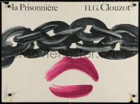 3h1196 WOMAN IN CHAINS French 23x31 1968 Henri Clouzot's La Prisonniere, Roger Excoffon artwork!