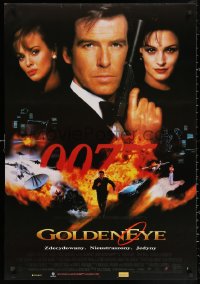 3h0071 GOLDENEYE 27x39 Polish video poster 1995 Pierce Brosnan as secret agent James Bond 007!