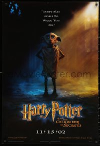 3h0372 HARRY POTTER & THE CHAMBER OF SECRETS teaser DS 1sh 2002 Dobby has come to warn you!