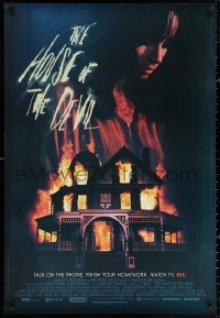 3h0382 HOUSE OF THE DEVIL DS 1sh 2009 Jocelin Donahue, cool burning hunted house horror artwork!