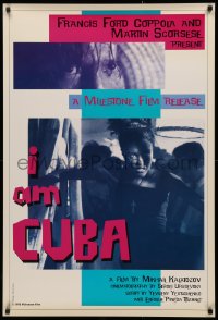 3h0387 I AM CUBA 1sh 1995 pro-Castro propaganda, pretty girl runs from U.S. sailors!