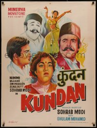 3h0664 KUNDAN Indian 1955 Sohrab Modi in the title role as Seth DinDayal with top cast by Nachankar!