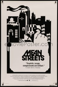 3h0447 MEAN STREETS 1sh 1973 Scorsese, Robert De Niro, Keitel, completely different b/w artwork!