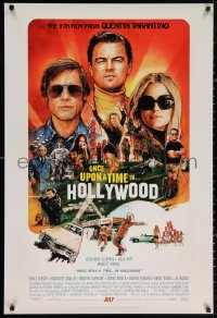 3h0469 ONCE UPON A TIME IN HOLLYWOOD advance DS 1sh 2019 Tarantino, montage art by Steve Chorney!
