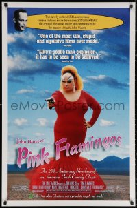 3h0482 PINK FLAMINGOS 1sh R1997 Divine, Mink Stole, John Waters, proud to recycle their trash!