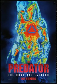 3h0486 PREDATOR style B int'l teaser DS 1sh 2018 great image of the alien as seen in thermal-vision!
