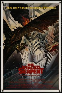 3h0490 Q int'l 1sh 1982 completely different fantasy artwork of the Winged Serpent Quetzalcoatl!