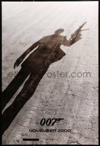 3h0492 QUANTUM OF SOLACE teaser DS 1sh 2008 Daniel Craig as James Bond, cool shadow image!