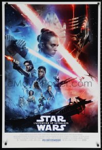 3h0517 RISE OF SKYWALKER int'l French language advance DS 1sh 2019 Star Wars, Ridley, cast montage!