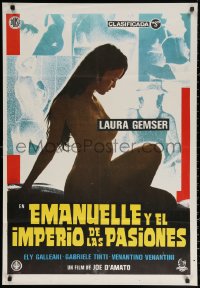 3h0970 EMANUELLE & THE WHITE SLAVE TRADE Spanish 1978 image of super sexy naked Laura Gemser!