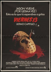 3h0977 FRIDAY THE 13th - THE FINAL CHAPTER Spanish 1984 Part IV, slasher sequel, Jason's unlucky day!