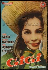 3h0979 GIGI Spanish 1959 completely different smiling portrait of Leslie Caron in the title role!