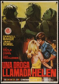 3h0996 PARANOIA Spanish 1970 Umberto Lenzi, wild different art of Carroll Baker & cast by Jano!