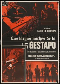 3h1004 RED NIGHTS OF THE GESTAPO Spanish 1978 Le Lunghe Notti Della, wild image of woman & Nazis!