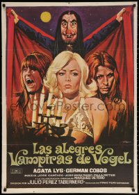 3h1015 VAMPIRES OF VOGEL Spanish 1975 Julio Perez's Las Alegres Vampiras de Vogel, wacky art by Mac!