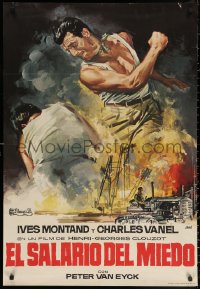 3h1017 WAGES OF FEAR Spanish R1970 Yves Montand, Henri-Georges Clouzot, different Jano art!