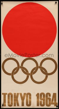 3h0191 1964 SUMMER OLYMPICS 22x41 Japanese special poster 1964 Summer Olympics, art of events!