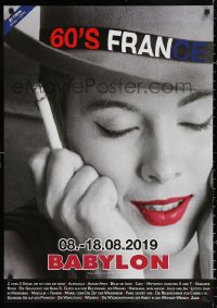 3h0030 60'S FRANCE BABYLON 23x33 German film festival poster 2019 Jean Seberg by Auber Atem!