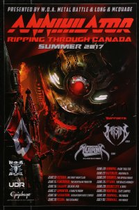 3h0162 ANNIHILATOR 12x19 Canadian music poster 2017 Ripping Through Canada, wild different art!
