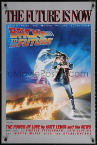 3h0163 BACK TO THE FUTURE 23x35 music poster 1985 art of Michael J. Fox & Delorean by Drew Struzan!