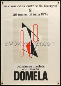 3h0048 DOMELA 21x30 French museum/art exhibition 1974 cool different modern art by Cesar!