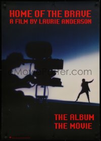 3h0168 HOME OF THE BRAVE 26x37 music poster 1986 Laurie Anderson in concert, cool silhouette image!